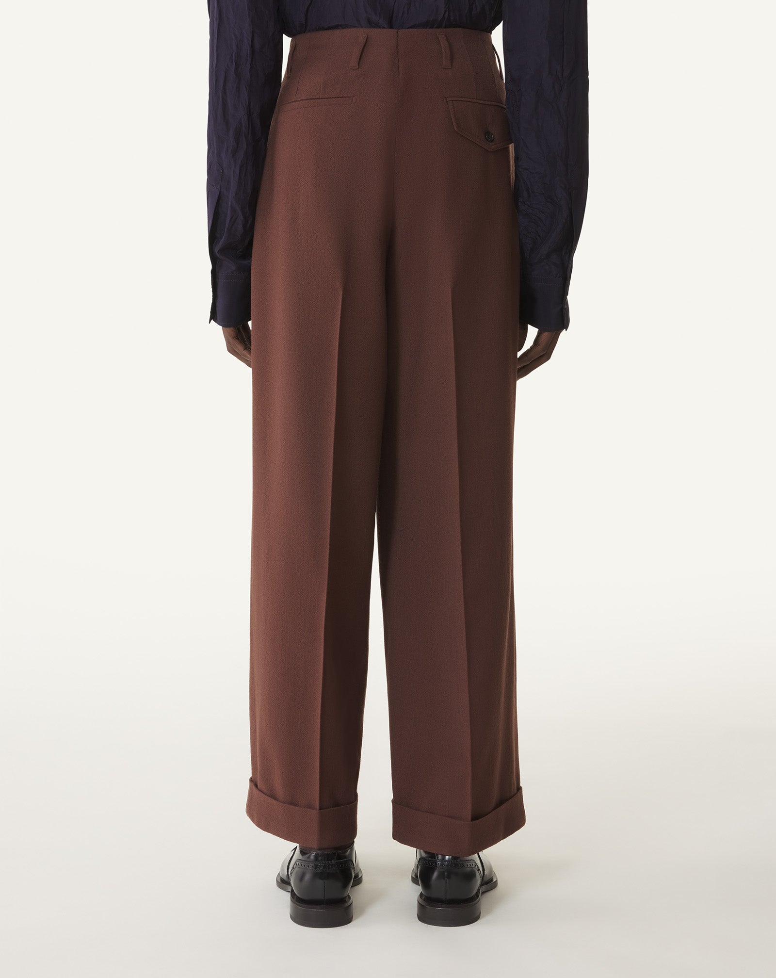 WIDE-LEG FLANNEL PANTS - Image 4