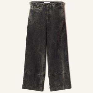LOOSE FIT WASHED DENIM PANTS