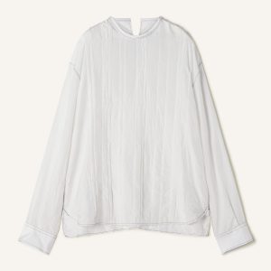 PLEATED SILK TOP