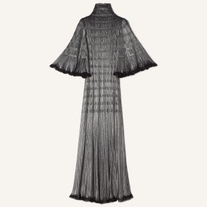 MIDI DRESS IN METALLIC VISCOSE