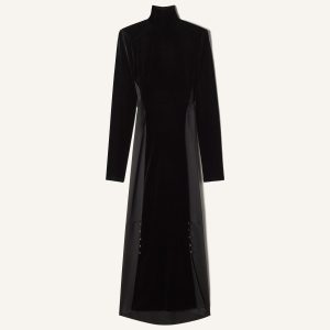 VELVET MIDI DRESS