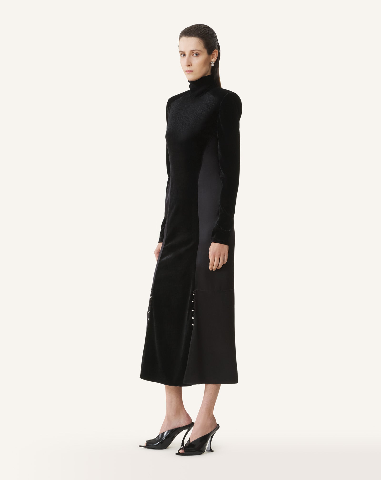 VELVET MIDI DRESS - Image 3