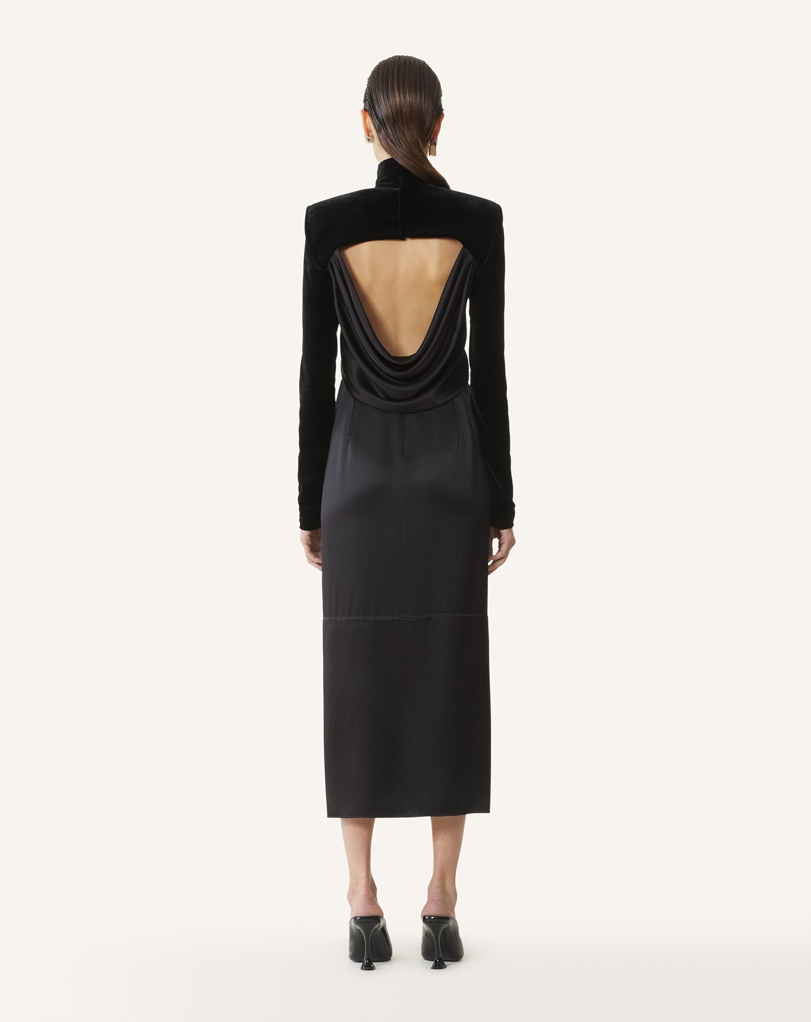 VELVET MIDI DRESS - Image 4