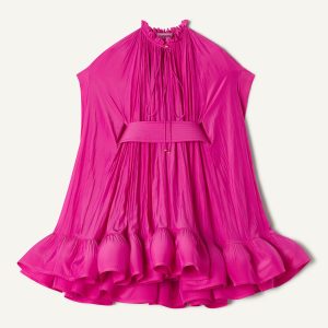 SHORT CHARMEUSE DRESS