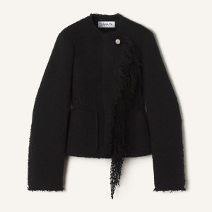 ASYMMETRICAL JACKET IN BOUCL?? WOOL