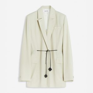 BELTED WOOL BLEND JACKET