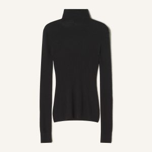 MERINO WOOL AND SILK TURTLENECK SWEATER