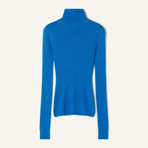 MERINO WOOL AND SILK TURTLENECK SWEATER