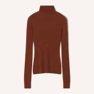 MERINO WOOL AND SILK TURTLENECK SWEATER