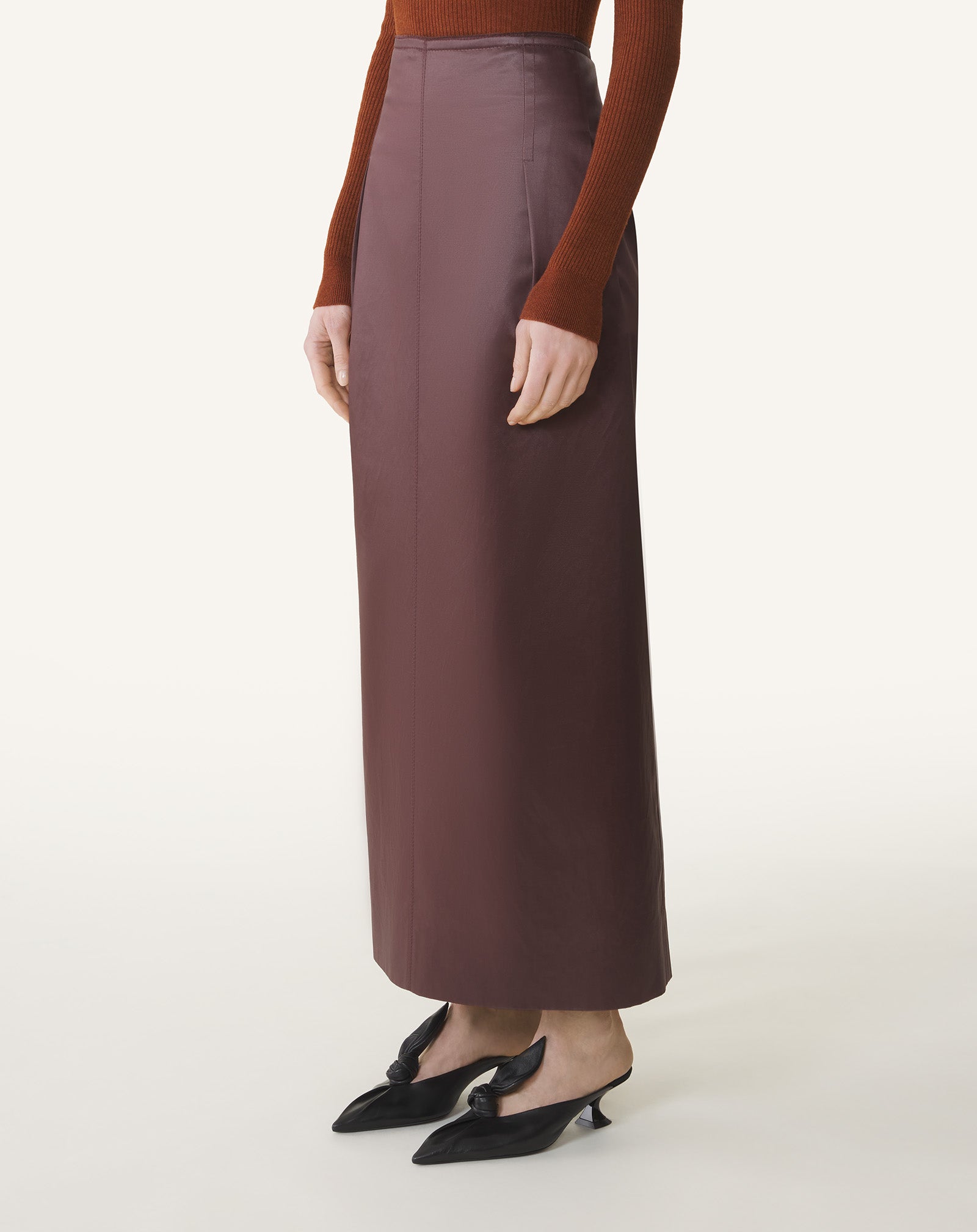 STRAIGHT SKIRT IN COTTON AND VISCOSE - Image 3