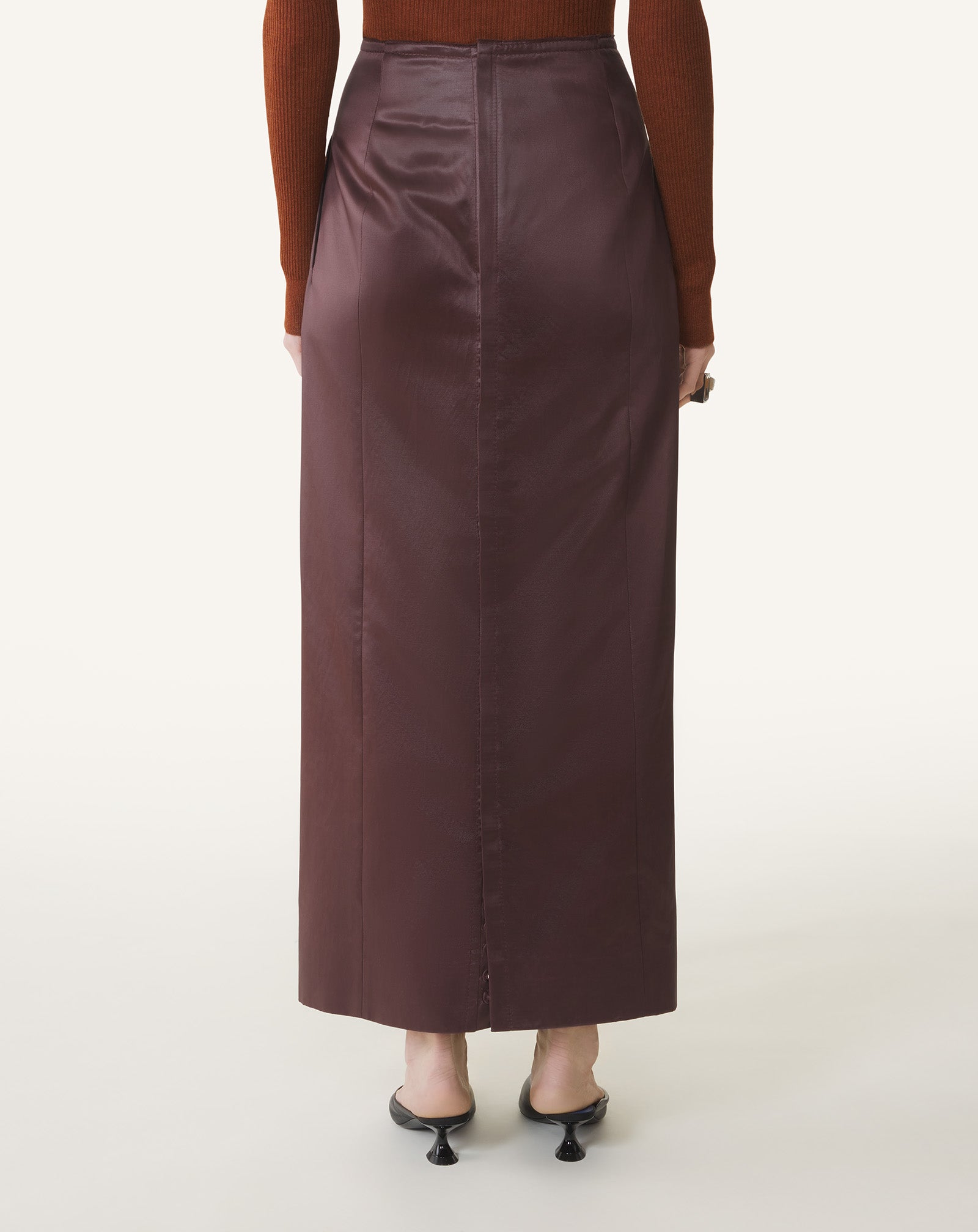 STRAIGHT SKIRT IN COTTON AND VISCOSE - Image 4