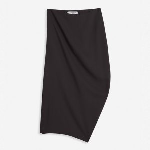 MIDI SKIRT IN WOOL AND VISCOSE