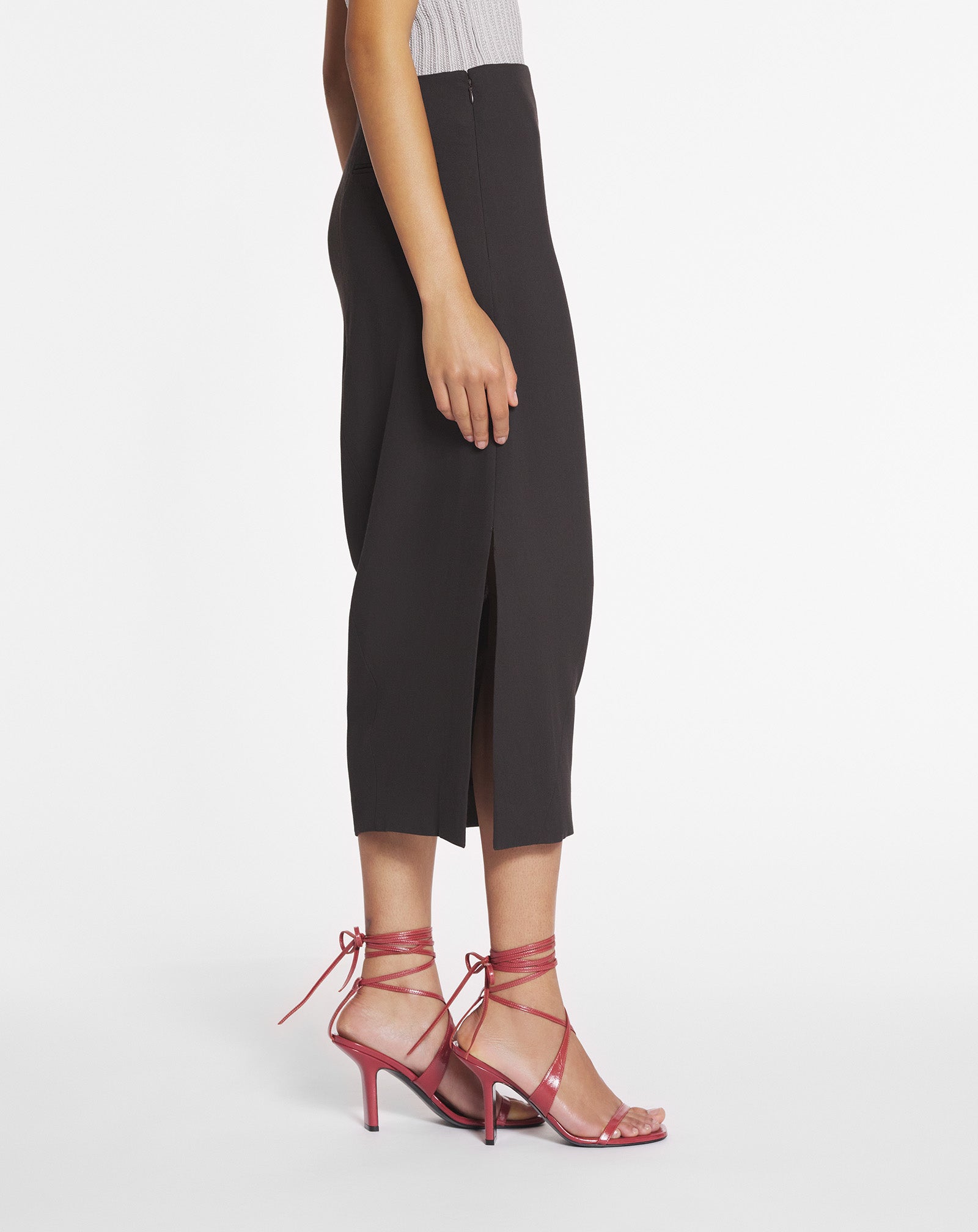 MIDI SKIRT IN WOOL AND VISCOSE - Image 5