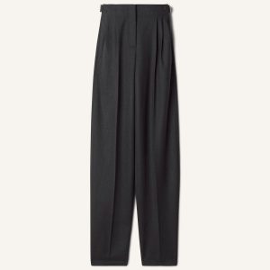 WIDE-LEG FLANNEL PANTS