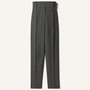 PRINCE OF WALES WOOL CIGARETTE PANTS