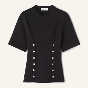 COTTON FLEECE AND CASHMERE T-SHIRT