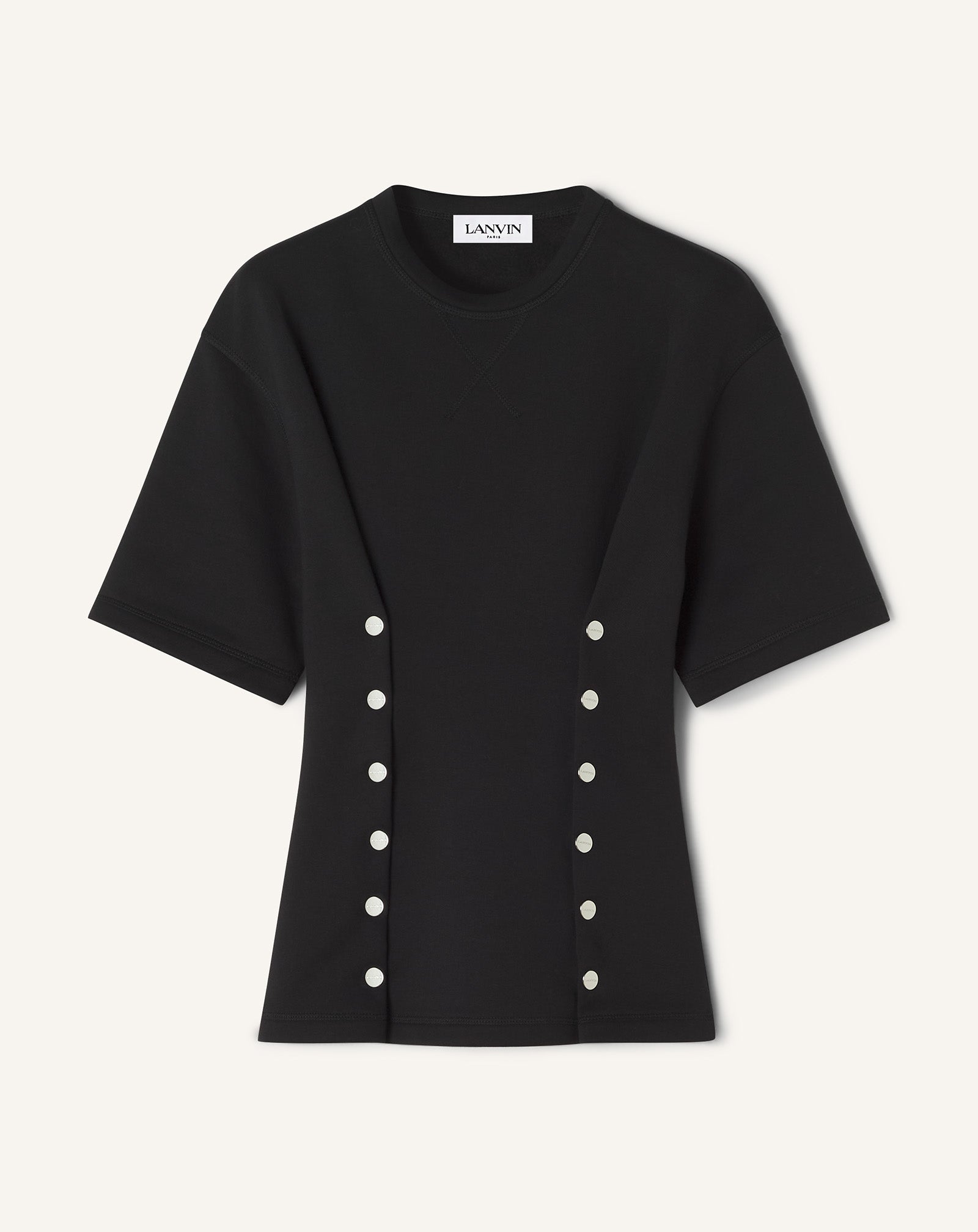 COTTON FLEECE AND CASHMERE T-SHIRT