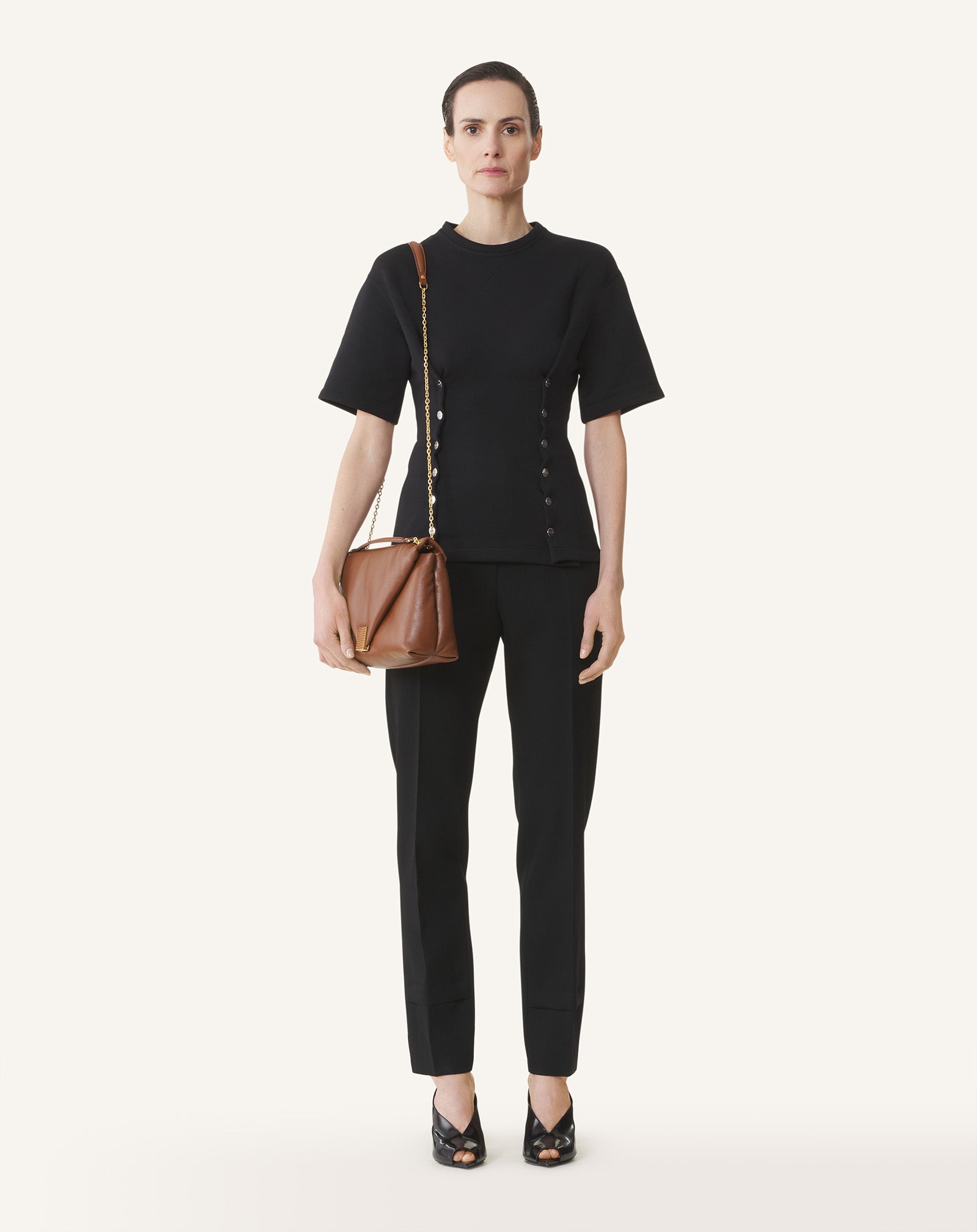 COTTON FLEECE AND CASHMERE T-SHIRT - Image 2