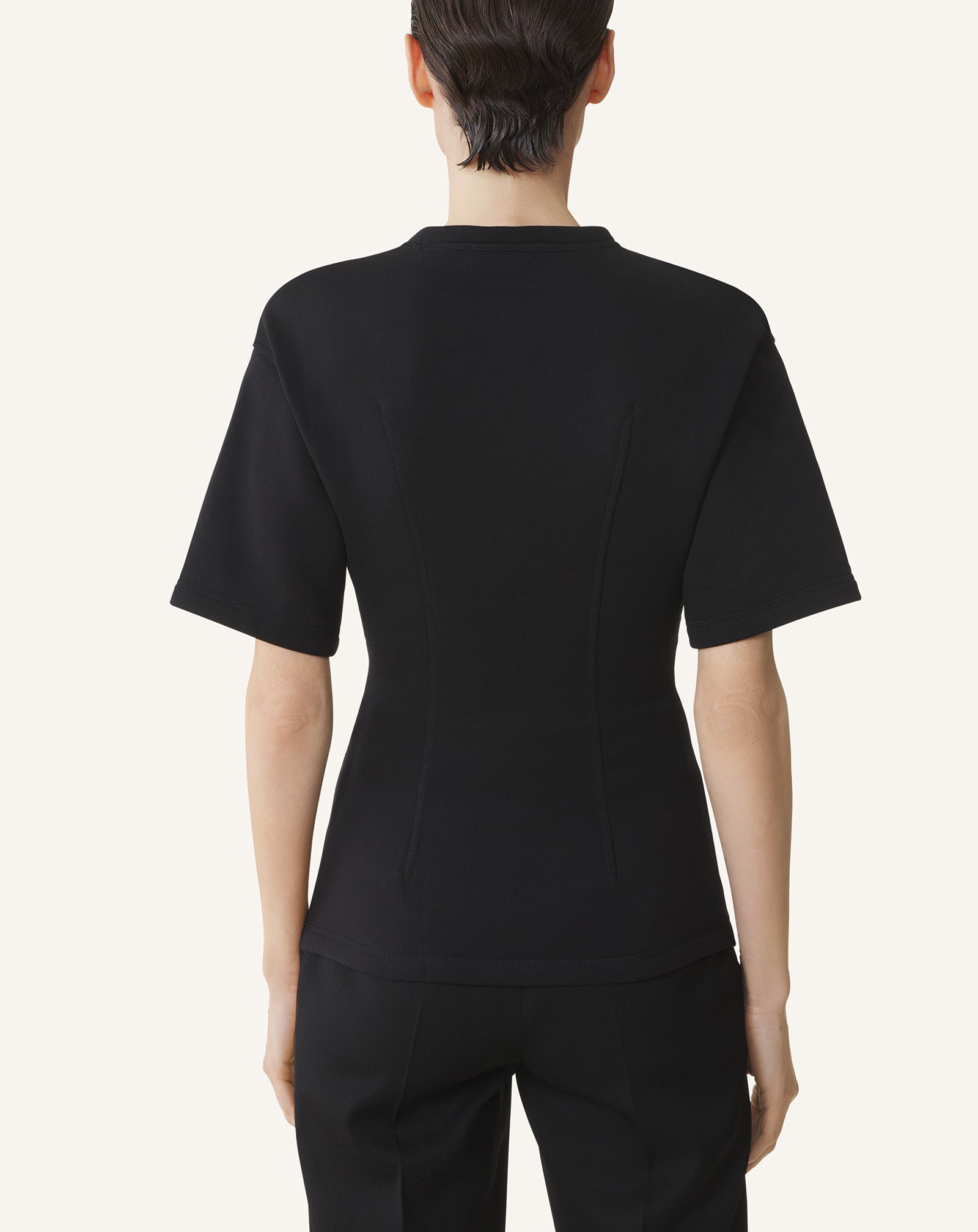 COTTON FLEECE AND CASHMERE T-SHIRT - Image 4