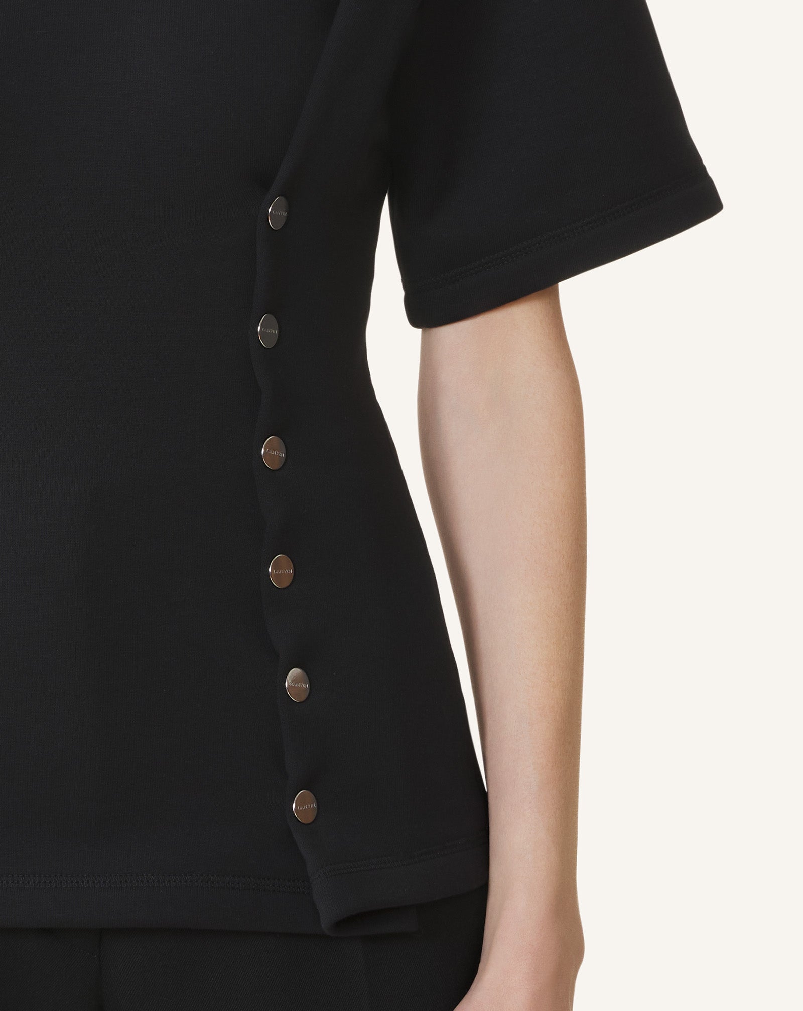 COTTON FLEECE AND CASHMERE T-SHIRT - Image 5